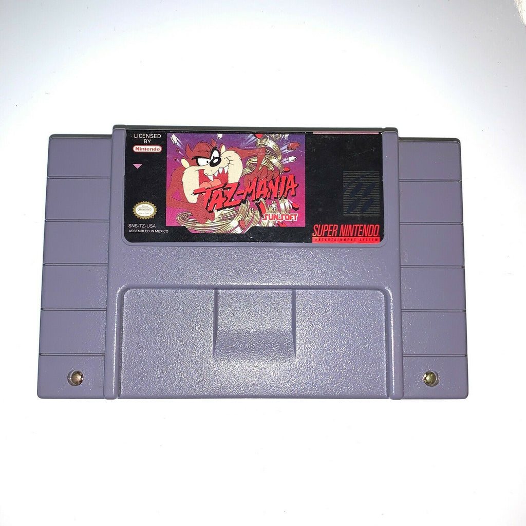 Taz-Mania - SNES Super Nintendo Game - Tested & Working - Authentic!