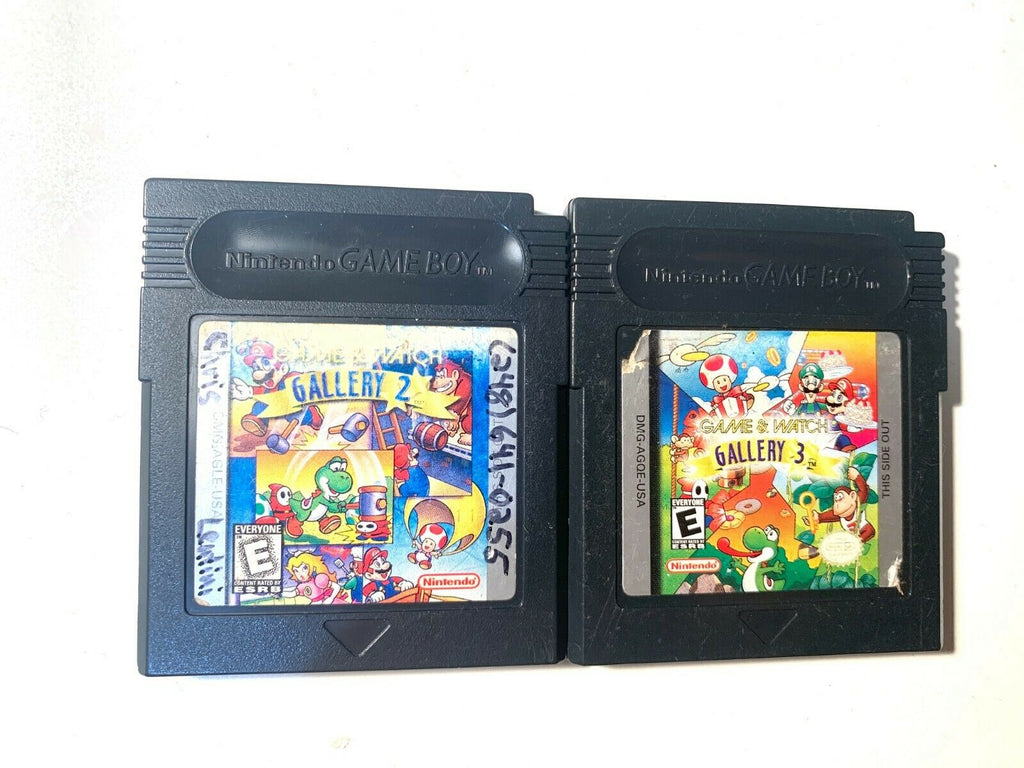 Game & Watch Gallery 2 & 3 (Nintendo Game Boy Color) TWO GAMES Set Lot Tested!