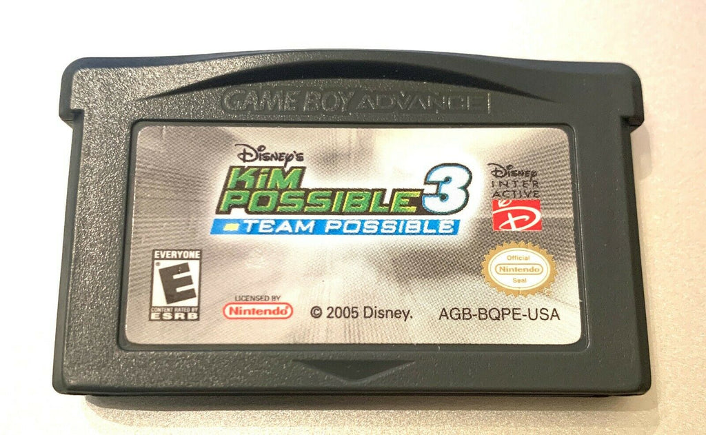 Kim Possible 3 - Team Possible - Gameboy Advance - GBA Tested Working Authentic!