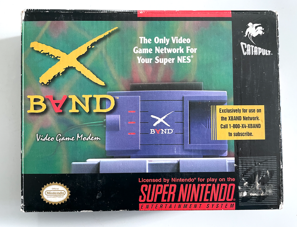 RARE! X-Band Video Game Modem w/ Box SUPER NINTENDO SNES