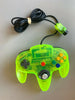 Lot of 3 Nintendo 64 N64 Controllers Electric Green & Red Tested + Working!