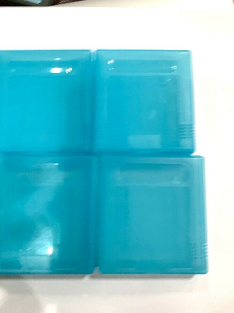 Lot of 4 Turquoise Blue Gameboy Cartridge Cases Has Nintendo Branding *RARE*