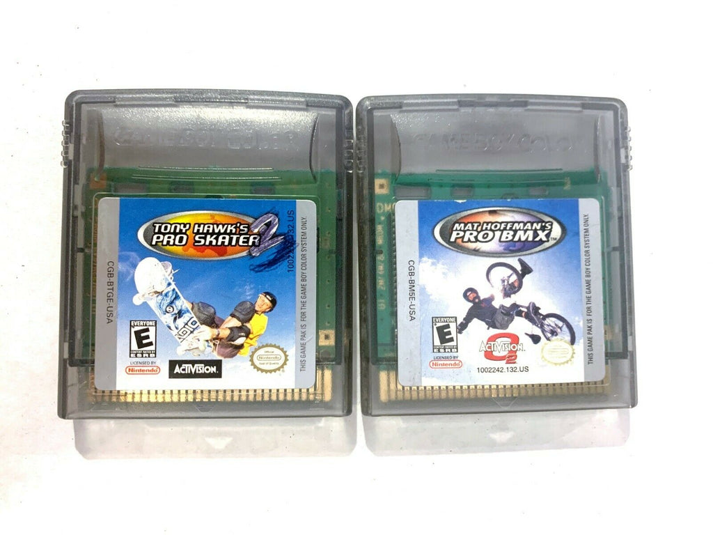 Tony Hawk's Pro Skater 2 Matt Hoffman's Pro BMX Nintendo Gameboy Color Game Lot