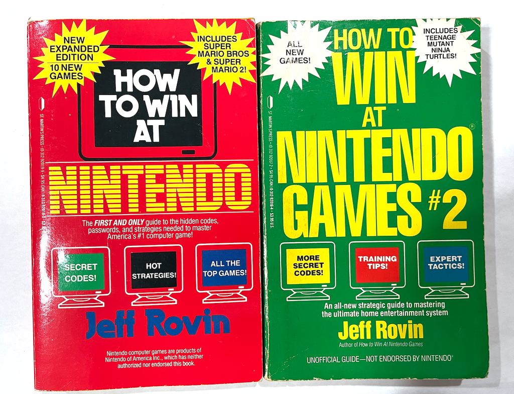 How To Win At Nintendo Games #1 and 2 Paperback Rare Jeff Rovin NES Mario Book