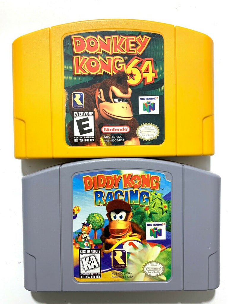 Diddy Kong Racing & Donkey Kong Nintendo N64 64 Game Lot