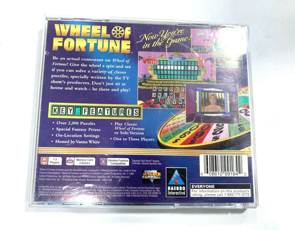 Wheel Of Fortune - Sony Playstation 1 PS1 Game Tested + Working COMPLETE CIB