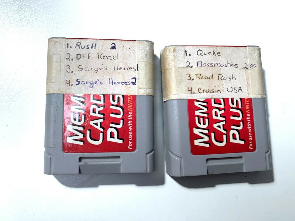 2 PERFORMANCE RED LABEL 256K MEMORY CARD CONTROLLER PACK NINTENDO 64 N64  E12