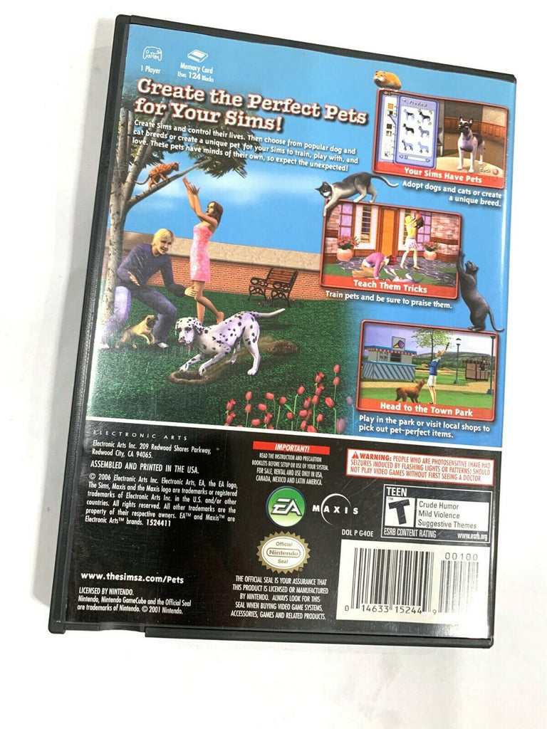 Sims 2 Pets Nintendo Gamecube Game