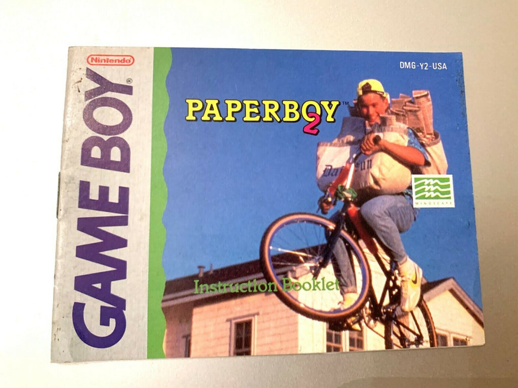 Paperboy 2 - Authentic - Nintendo Game Boy Instruction Manual Booklet Book Only