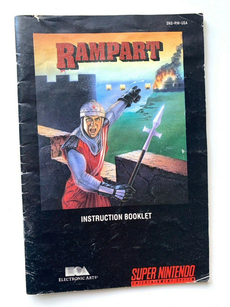 Rampart SNES Super Nintendo Instruction Manual Only Booklet Book