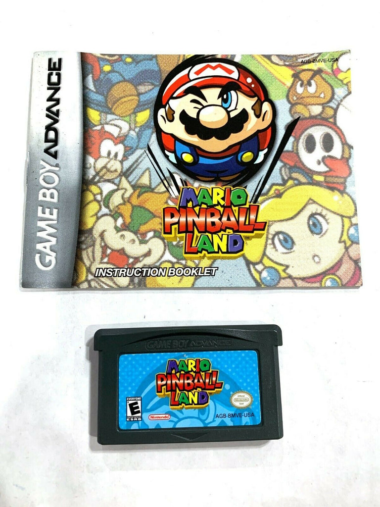 Mario Pinball Land NINTENDO GAMEBOY ADVANCE GBA Game w/ Instruction Booklet!
