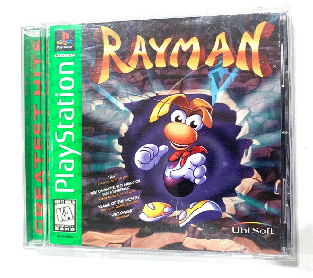 Rayman SONY PLAYSTATION 1 PS1 Game COMPLETE CIB Greatest Hits TESTED!