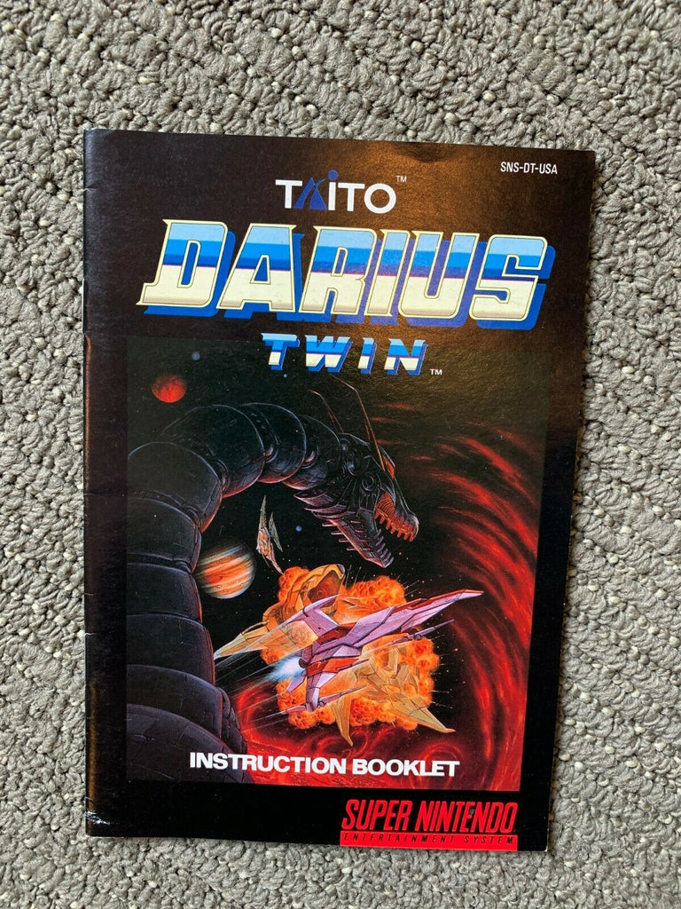 Darius Twin Instruction Game Manual Booklet Book Only! SNES Super Nintendo