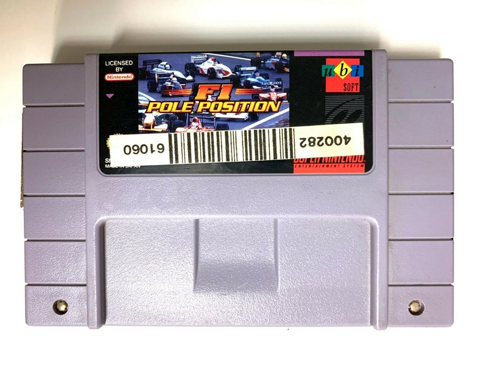 F1 Pole Position SUPER NINTENDO SNES GAME Tested + WORKING & AUTHENTIC