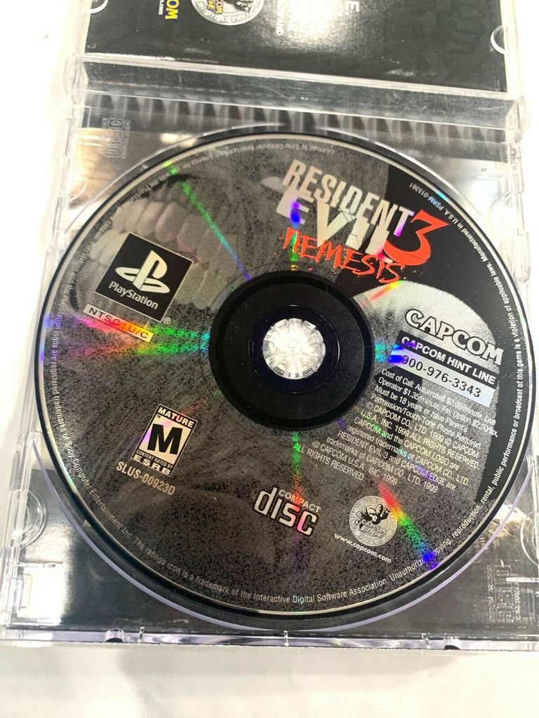 Resident Evil 3 Nemesis SONY PLAYSTATION 1 PS1 Game COMPLETE CIB Black Label