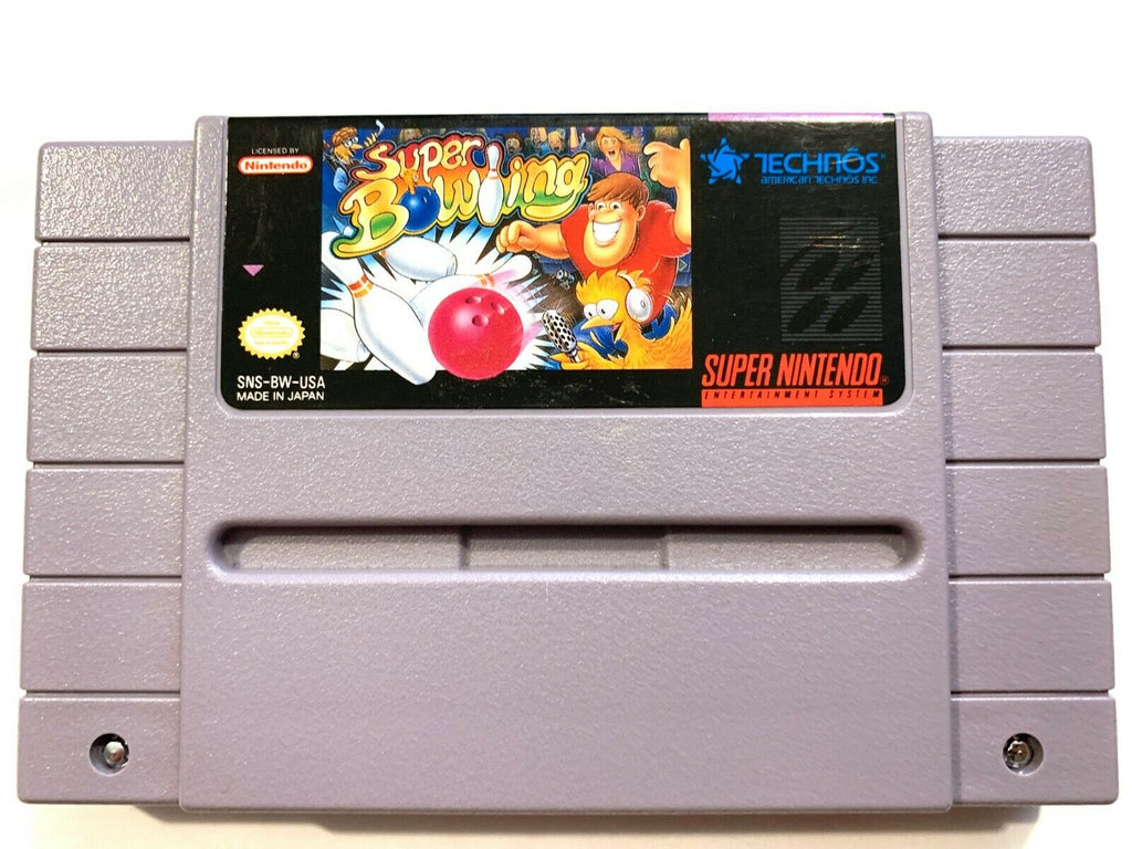 Super Bowling NINTENDO SNES Game Tested + Working & Authentic!