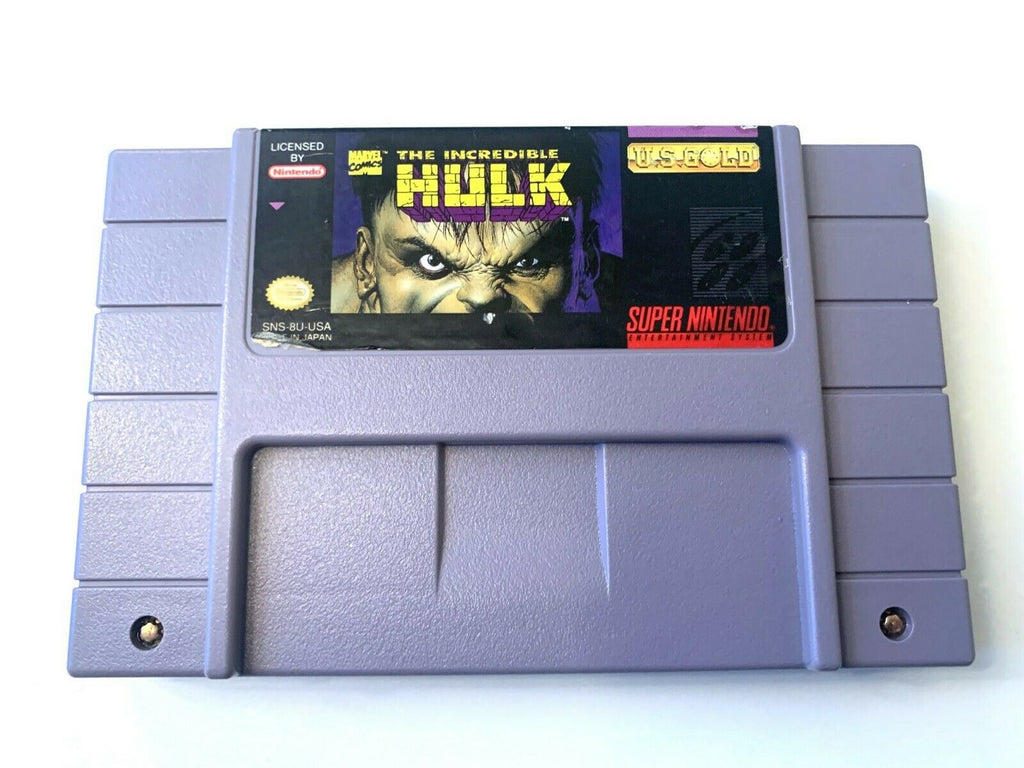 The Incredible Hulk SUPER NINTENDO SNES Game - Tested - Working - Authentic!