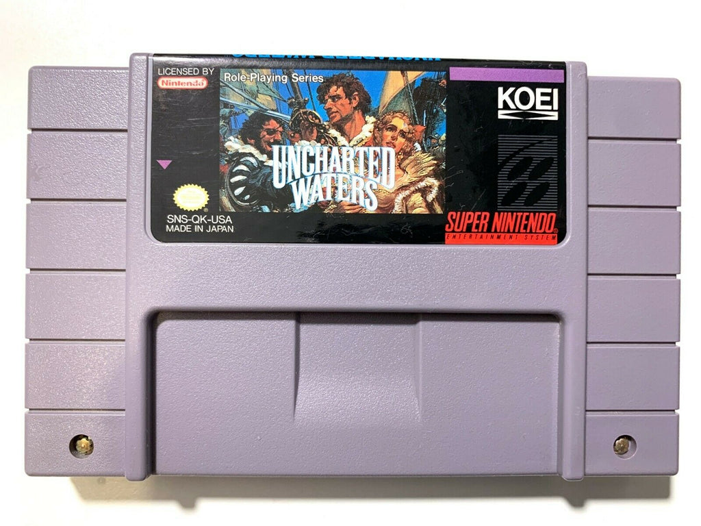 Uncharted Waters SUPER NINTENDO SNES GAME Tested WORKING Authentic!