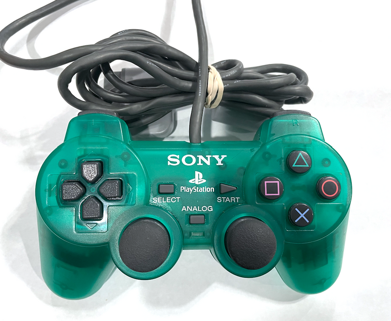 Sony Playstation 2 PS2 Original Genuine Controller Green Teal (Used)