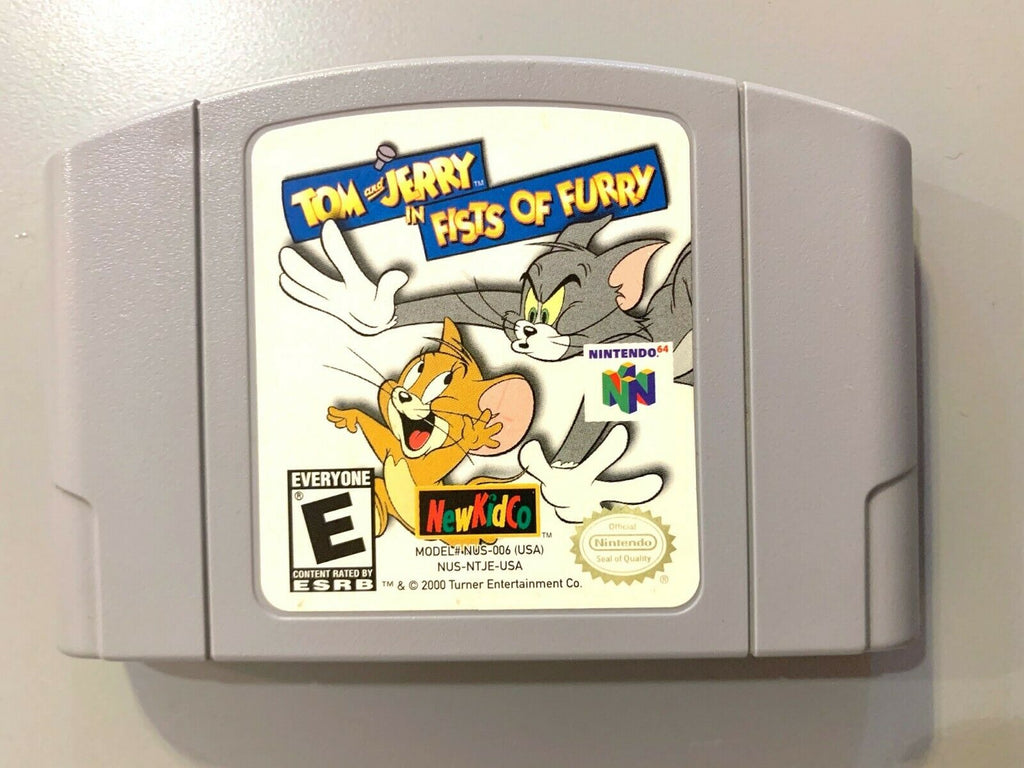 Tom and Jerry in Fists of Furry NINTENDO 64 N64 Game Tested Working AUTHENTIC!