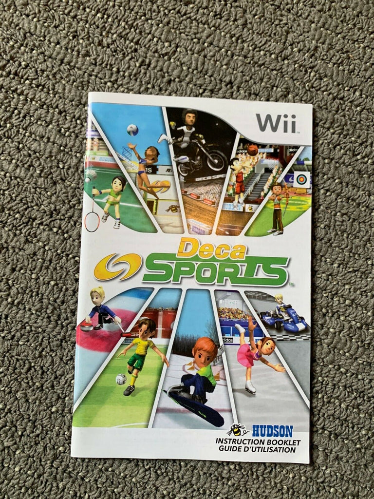 INSTRUCTION MANUAL ONLY for Nintendo Wii DECA SPORTS (2008) ~ NO GAME OR CASE!
