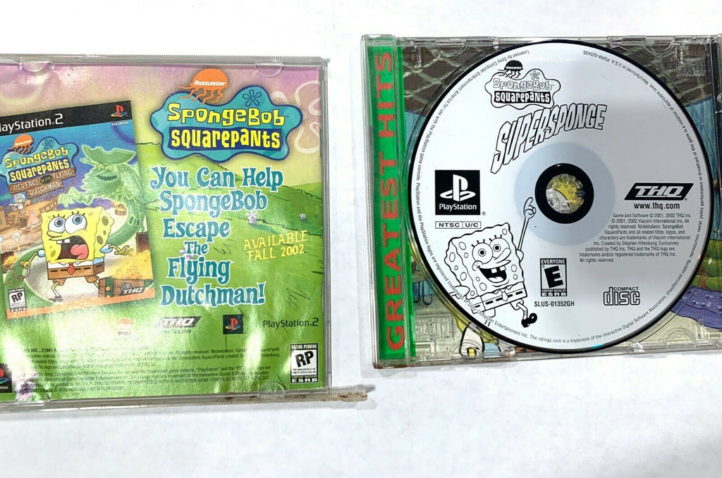 SpongeBob SquarePants: SuperSponge (Sony PlayStation 1, 2001) PS1 Complete