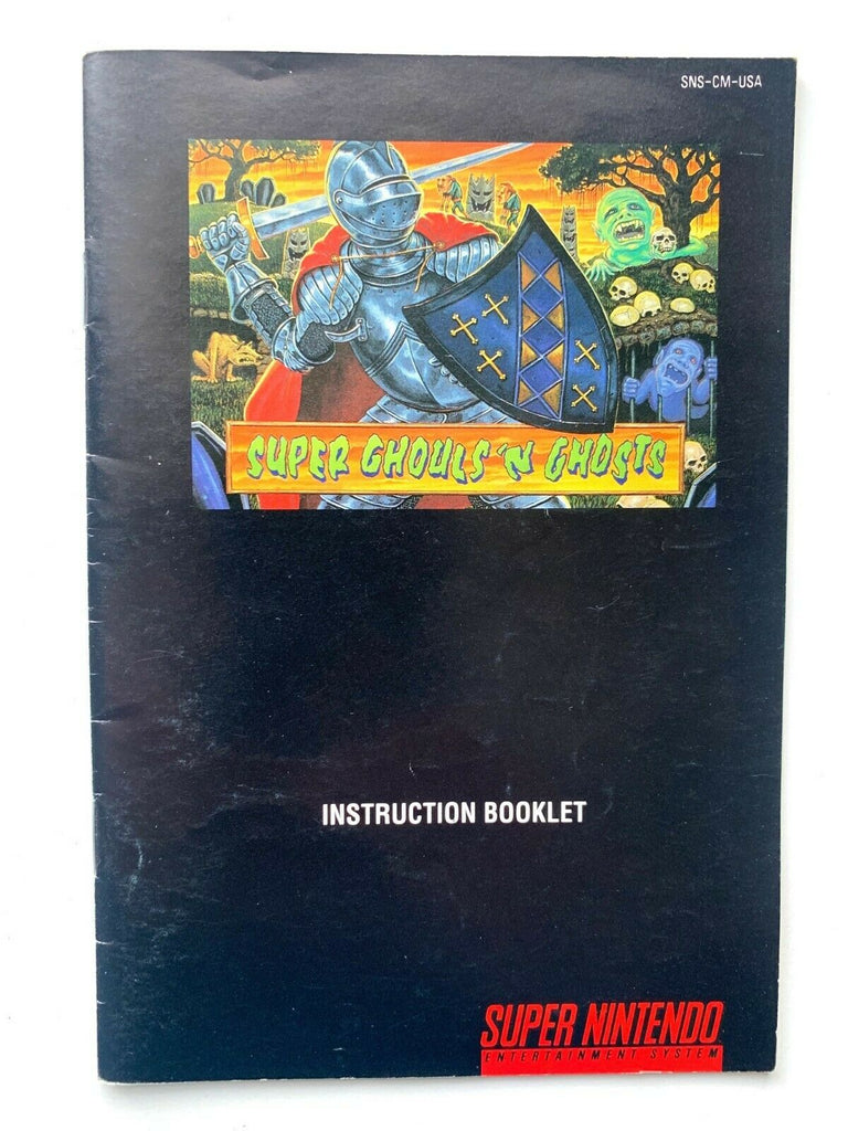 Super Ghouls 'N Ghosts SNES Super Nintendo Instruction Manual Only Booklet GOOD!