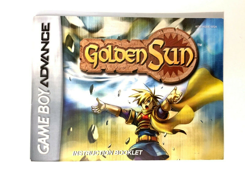 Golden Sun Authentic Nintendo Game Boy Advance GBA Instruction Manual Booklet