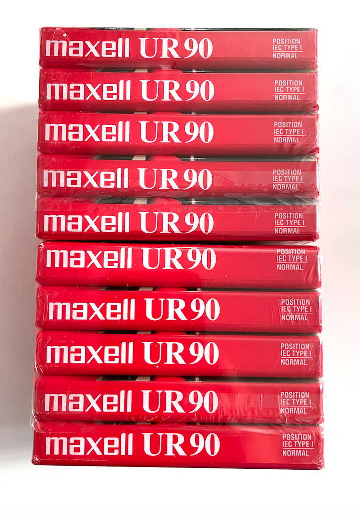 Lot of 10 Maxell UR 90 Minutes Audio Cassette Tapes New - Sealed - 10 Pack