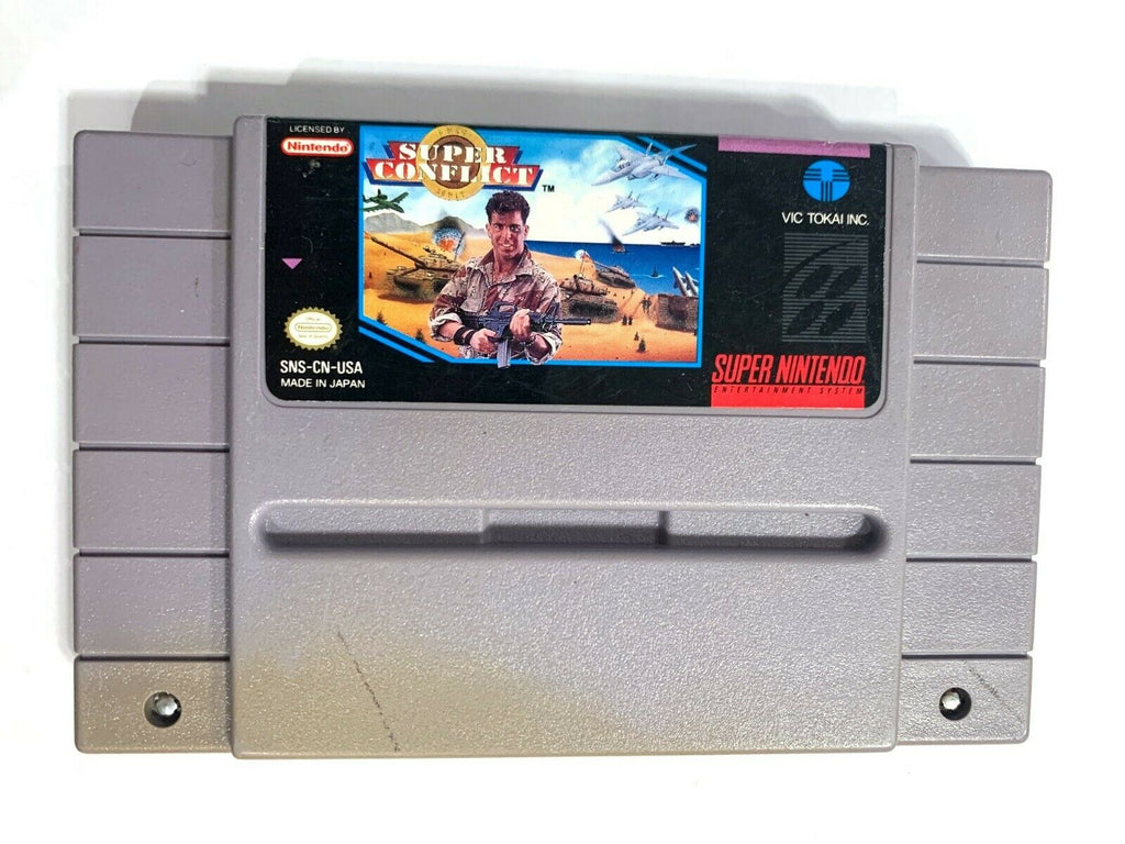 ****Super Conflict SUPER NINTENDO SNES Game TESTED + Working & Authentic!