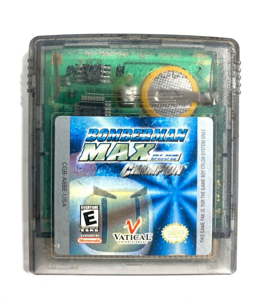 Bomberman Max Blue Champion NINTENDO GAMEBOY COLOR Game w/ New Save Battery