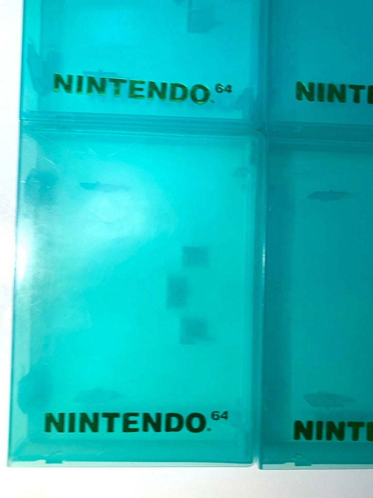 Original Nintendo 64 Green Clamshell Cartridge Case N64 Lot of 4 Authentic OEM