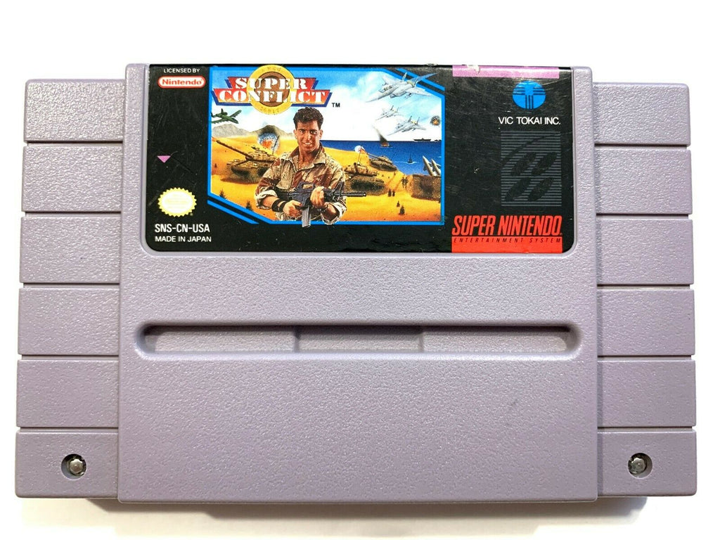 Super Conflict SUPER NINTENDO SNES Game TESTED + Working & Authentic!
