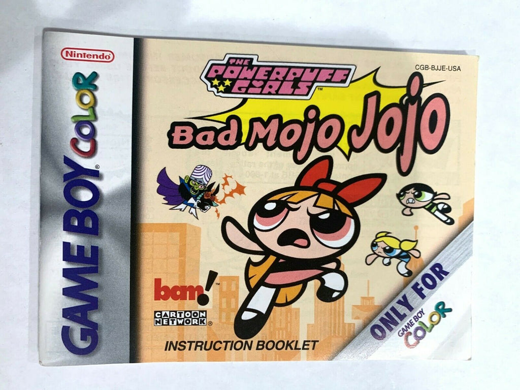 The PowerPuff Girls Bad Mojo Jojo Nintendo Gameboy Color Instruction MANUAL ONLY