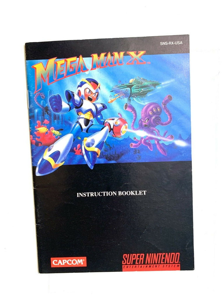 Mega Man X Super Nintendo SNES COLOR Instruction Manual Booklet Book Only! VGC!