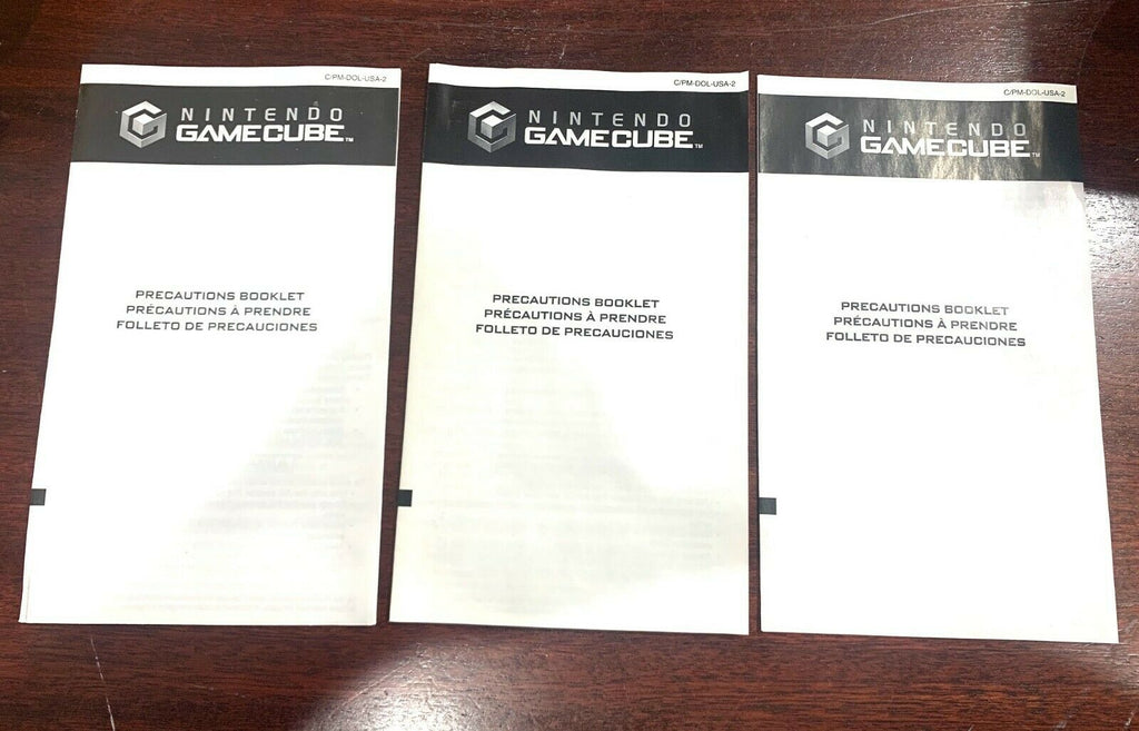 Nintendo Gamecube Precautions Booklet Manual Lot of 3 OEM Original Authentic!