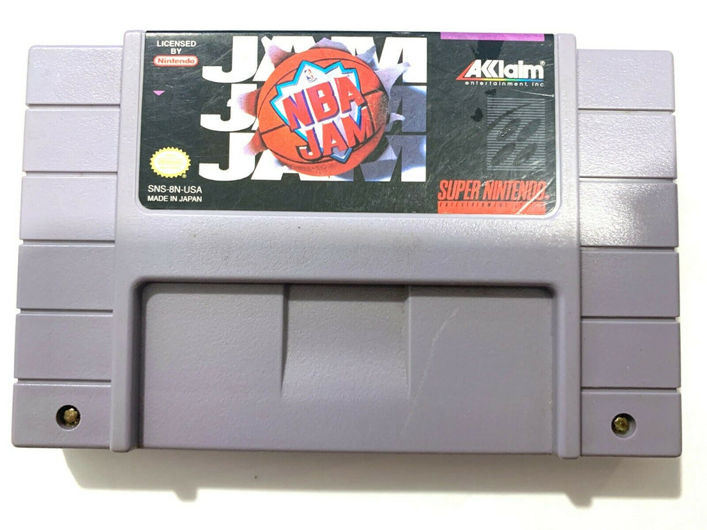 NBA JAM Super Nintendo SNES Basketball Game - Tested - Working - Authentic!