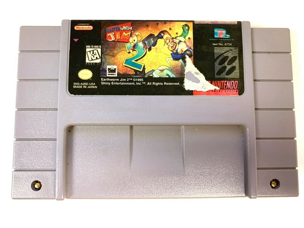 Earthworm Jim 2 SUPER NINTENDO SNES GAME Tested + Working & Authentic!