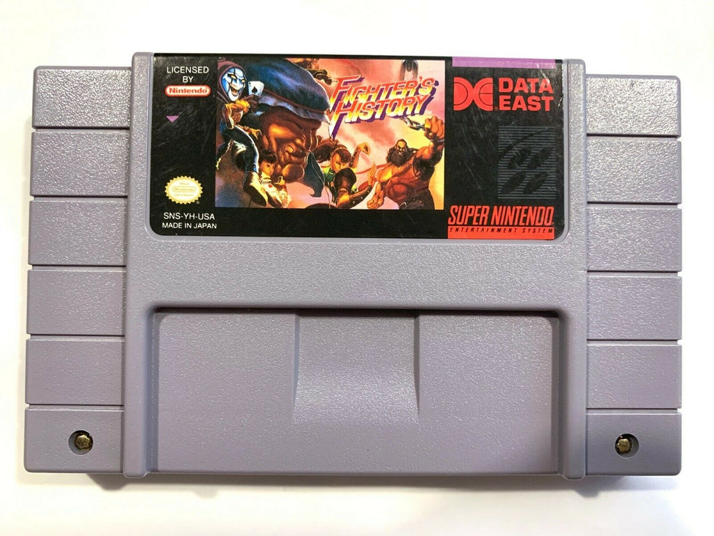 Fighter's History SUPER NINTENDO SNES GAME Tested + Working & AUTHENTIC!