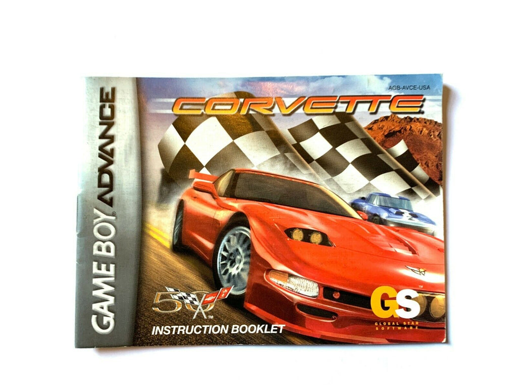 Corvette Nintendo Game Boy Advance Instruction Manual Booklet ONLY