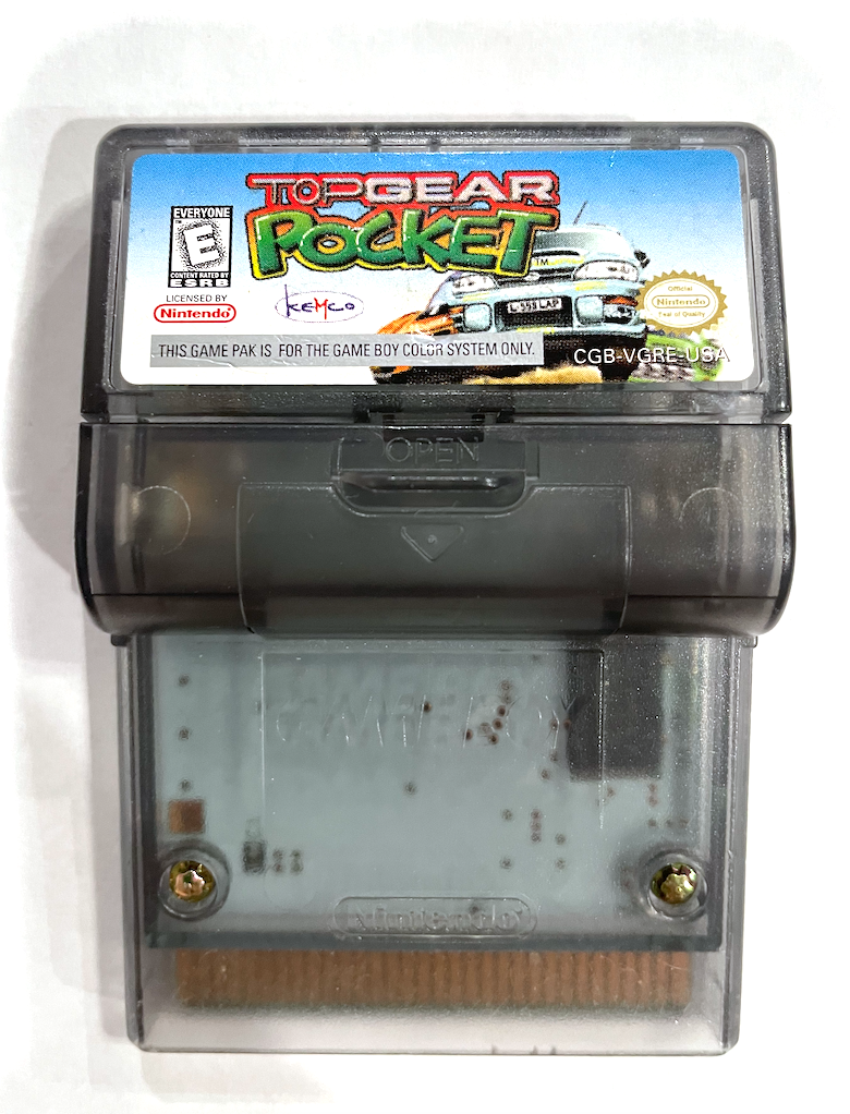 Top Gear Pocket NINTENDO GAMEBOY COLOR Tested + Working w/ Battery Cover!