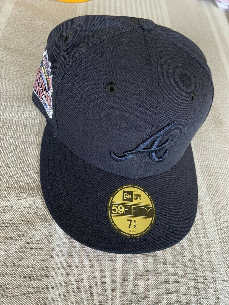 New Era Hat Club Manolo PAINT THE CITY PU$$Y PINK 2000 Atlanta Braves Fitted 758