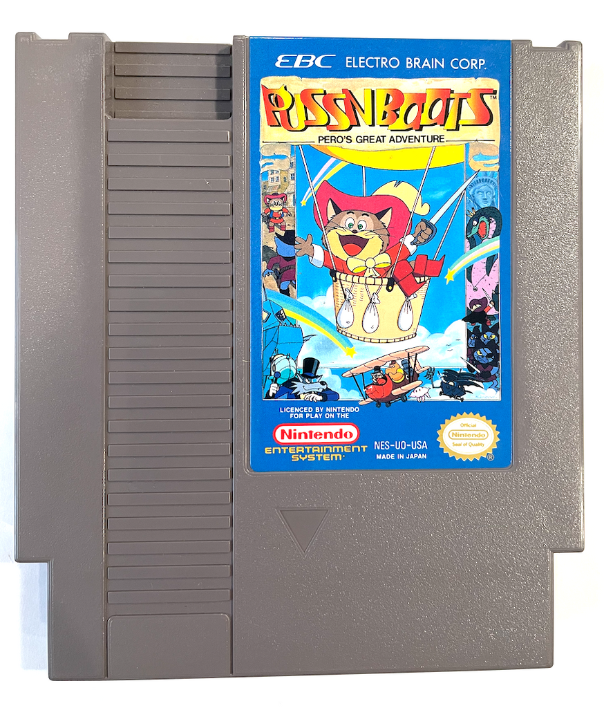 RARE! Puss N Boots Pedro's Great Adventure ORIGINAL NINTENDO NES Game ++ TESTED!