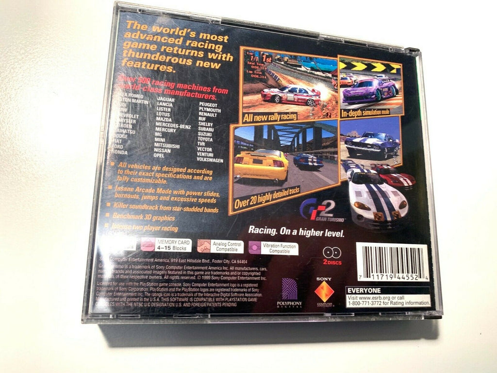 Gran Turismo 2 Playstation 1 PS1 Game