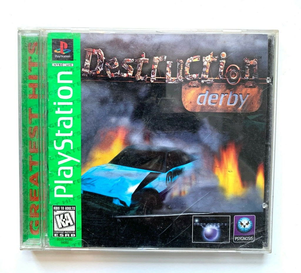 Destruction Derby 1 GH Greatest Hits Sony Playstation 1 PS1 Complete CIB TESTED!