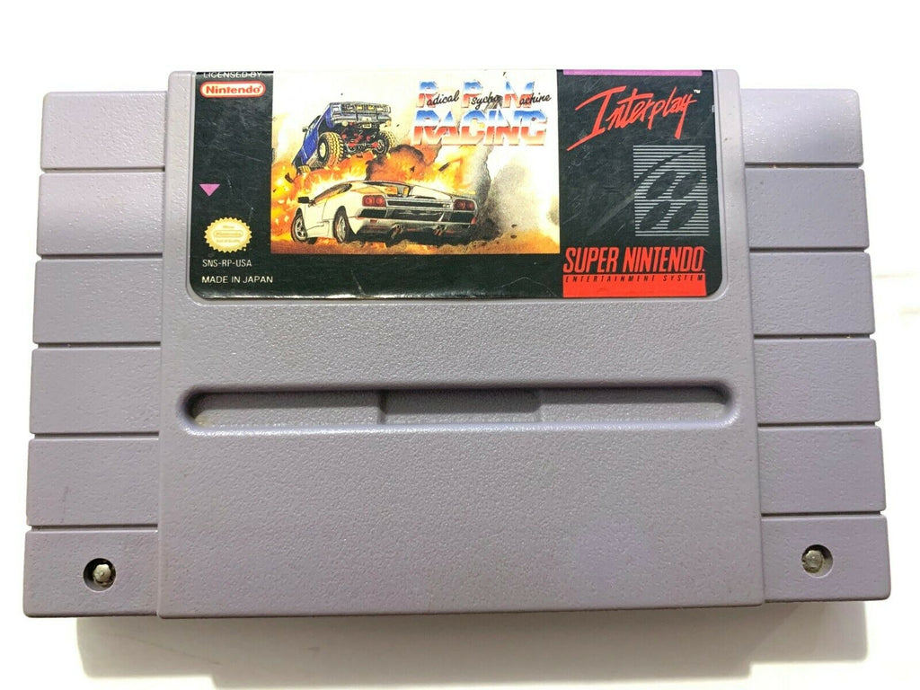 Radical Psycho Machine Racing SNES Super Nintendo Game Tested Working Authentic