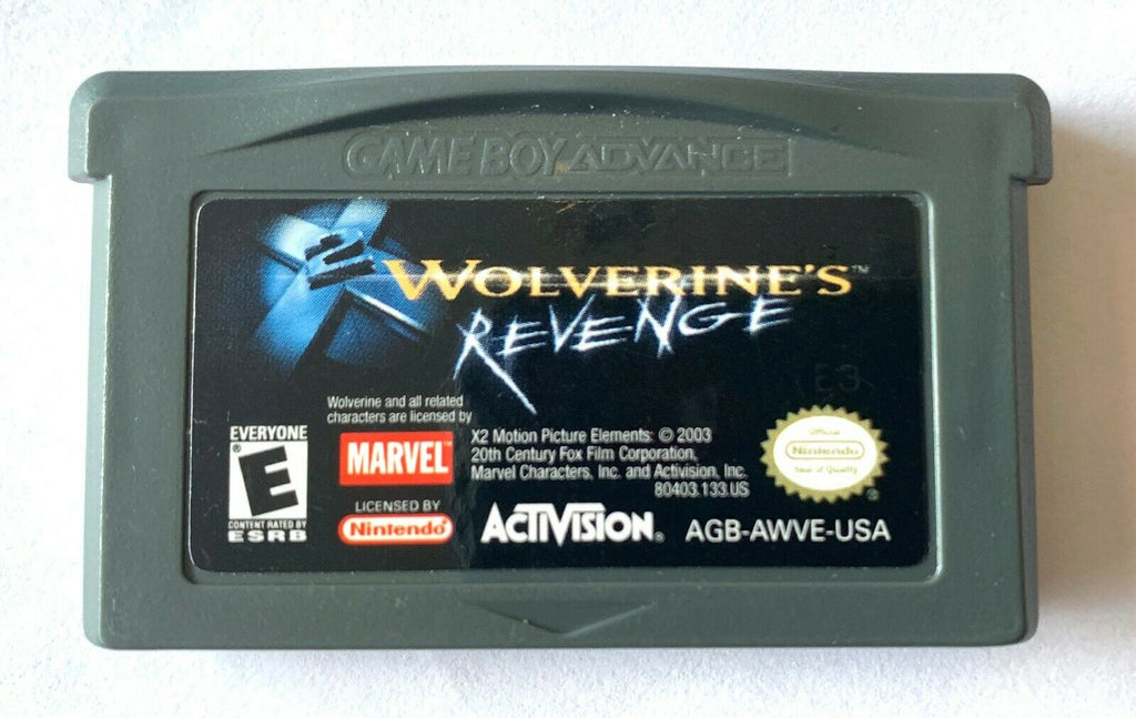 X2 Wolverine's Revenge, Nintendo GBA Gameboy Advance TESTED WORKING & AUTHENTIC!