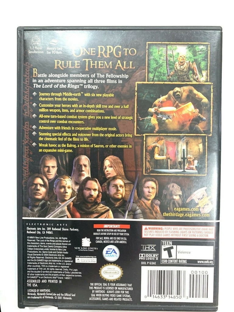 The Lord of the Rings: The Third Age Nintendo Gamecube Game