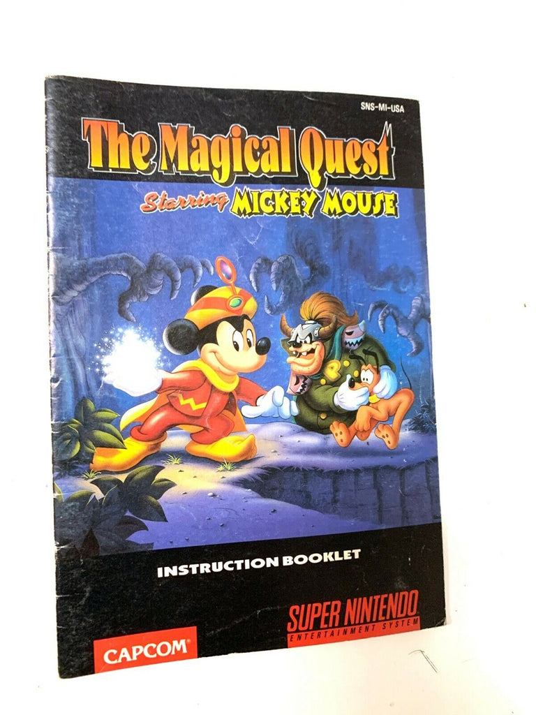 The Magical Quest Starring Mickey Mouse SUPER NINTENDO SNES Instruction Manual