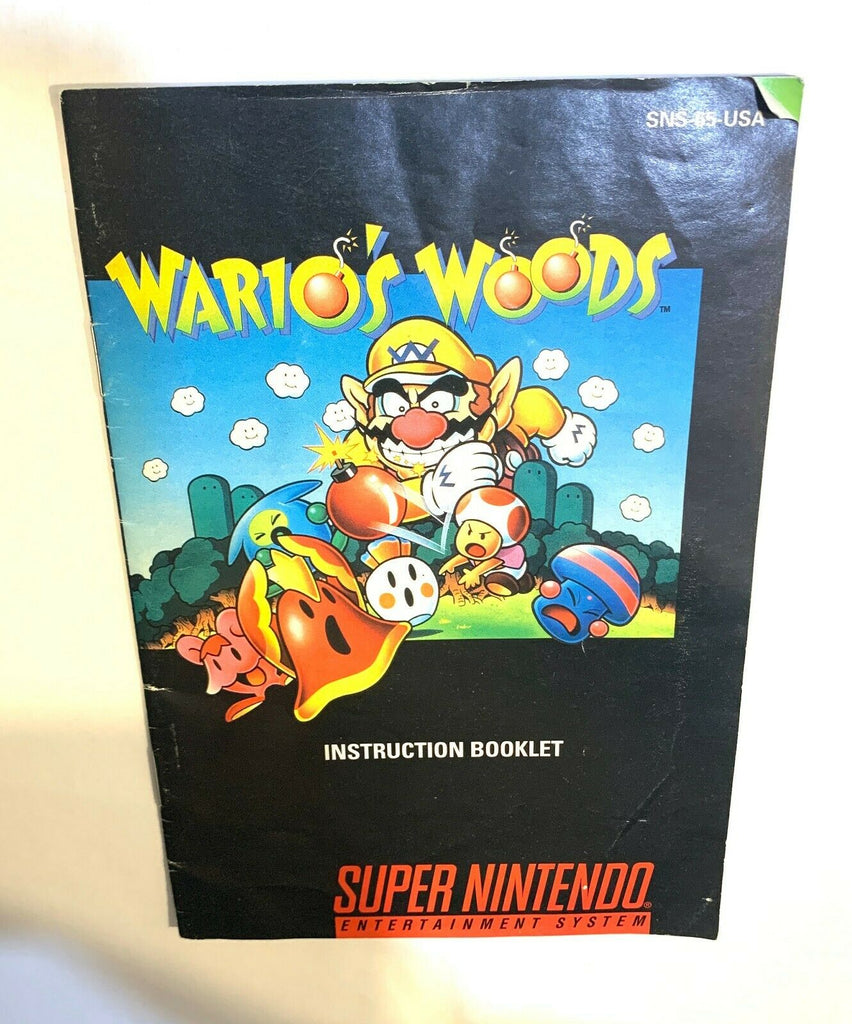 Wario's Woods SNES Super Nintendo Instruction Manual Only